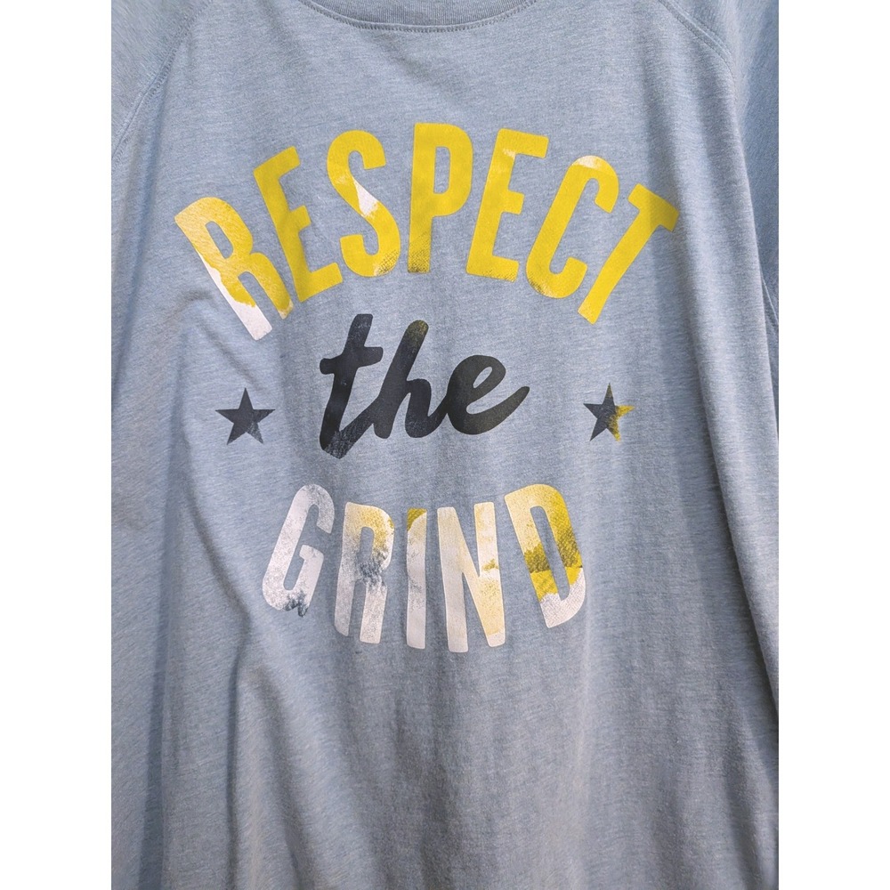 Under Armour Project Rock Respect The Grind Blue Graphic T-Shirt XL Loose Fit